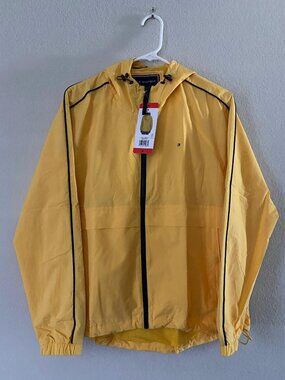 NWT Tommy Hilfiger Women's Lightweight Windbreaker Jacket, Daffodil Yellow, Med